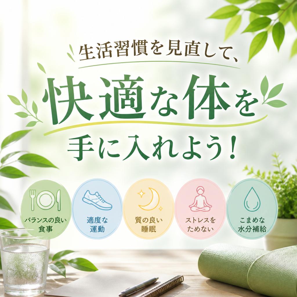 生活習慣を見直して、快適な体を手に入れよう！