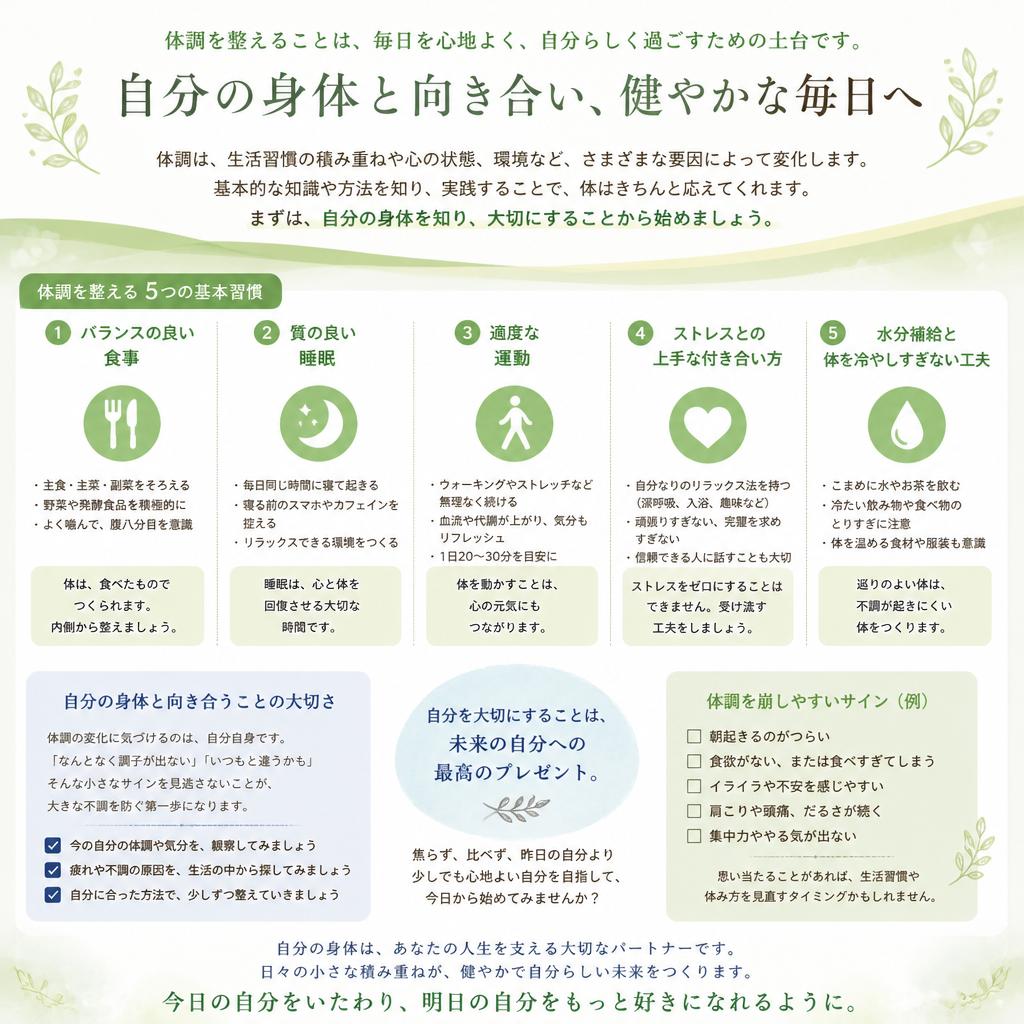 体調改善のための基本
