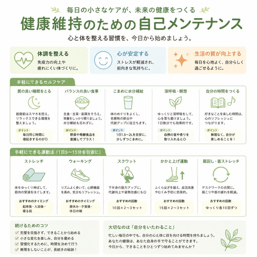 自己メンテナンスのすすめ