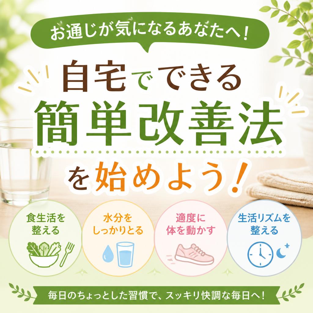 お通じが気になるあなたへ！自宅でできる簡単改善法を始めよう！