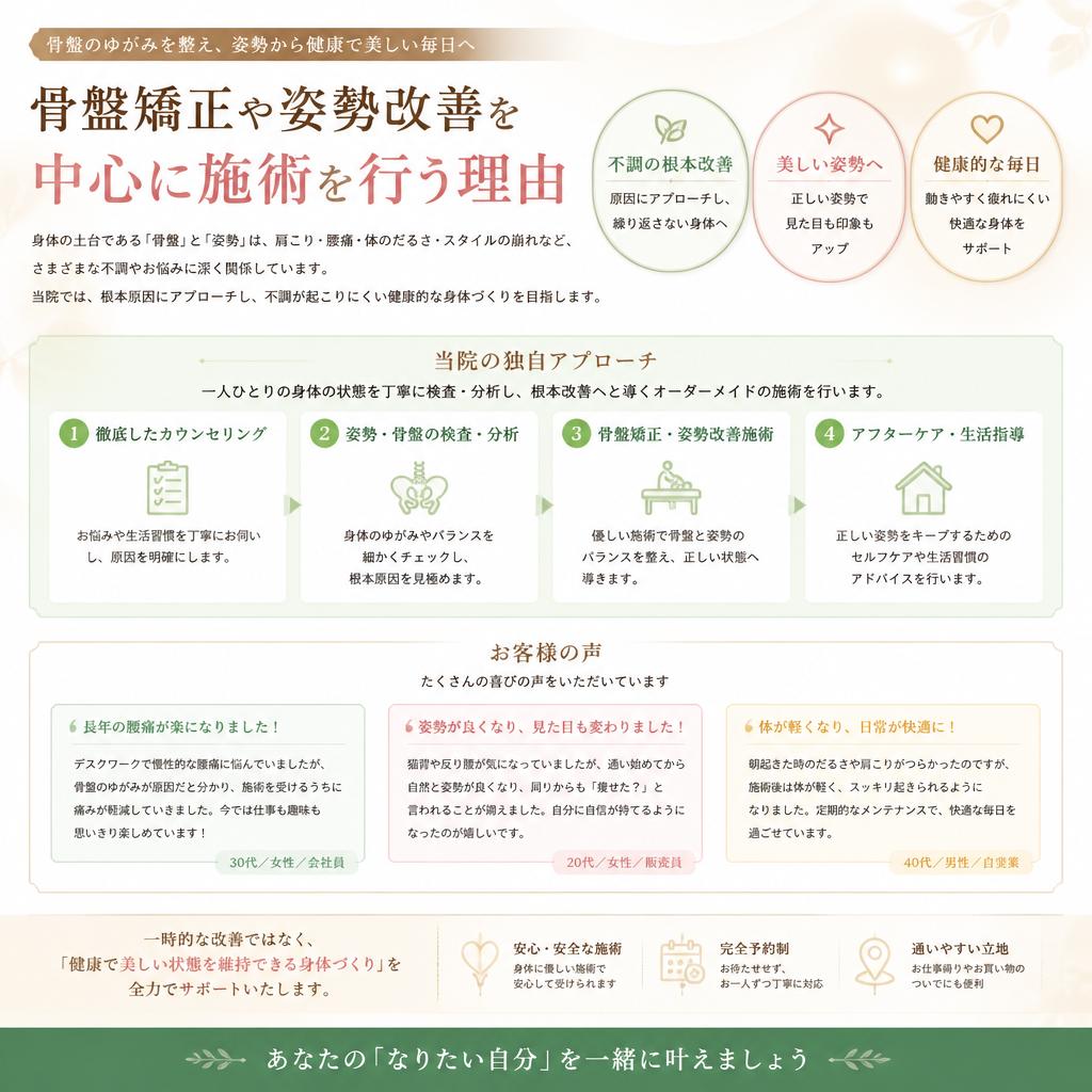 私たちの整体施術が選ばれる理由