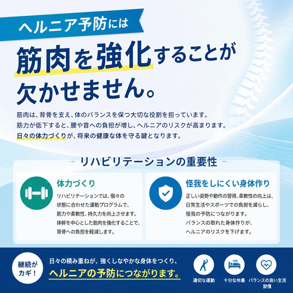 筋肉強化とリハビリテーションの重要性
