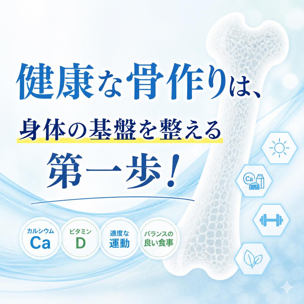 健康な骨作りは、身体の基盤を整える第一歩！