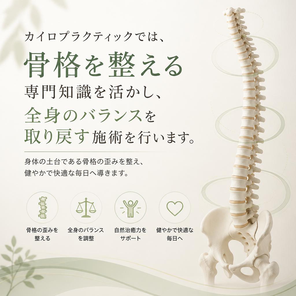 カイロプラクティックで骨と筋の調和を