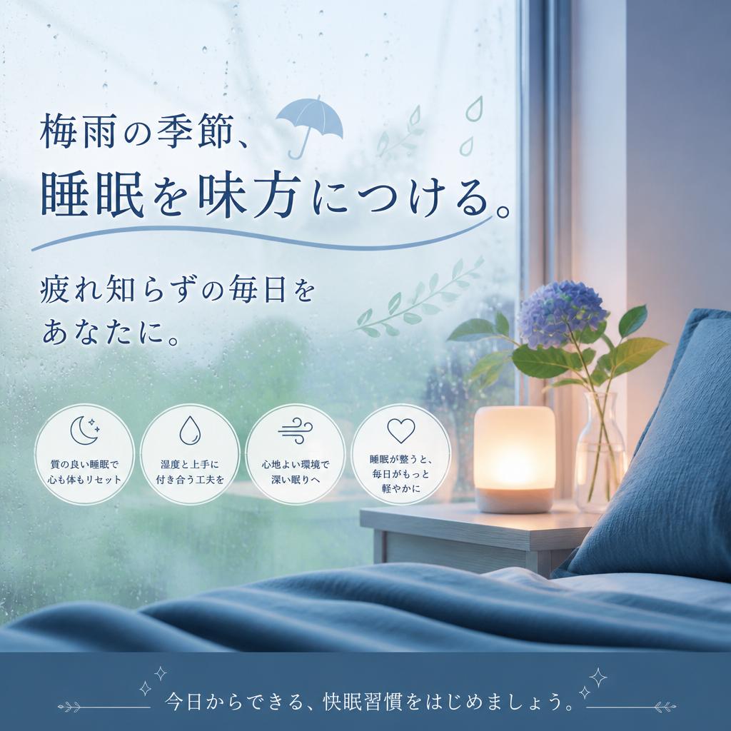 梅雨の季節、睡眠を味方につける。疲れ知らずの毎日をあなたに。