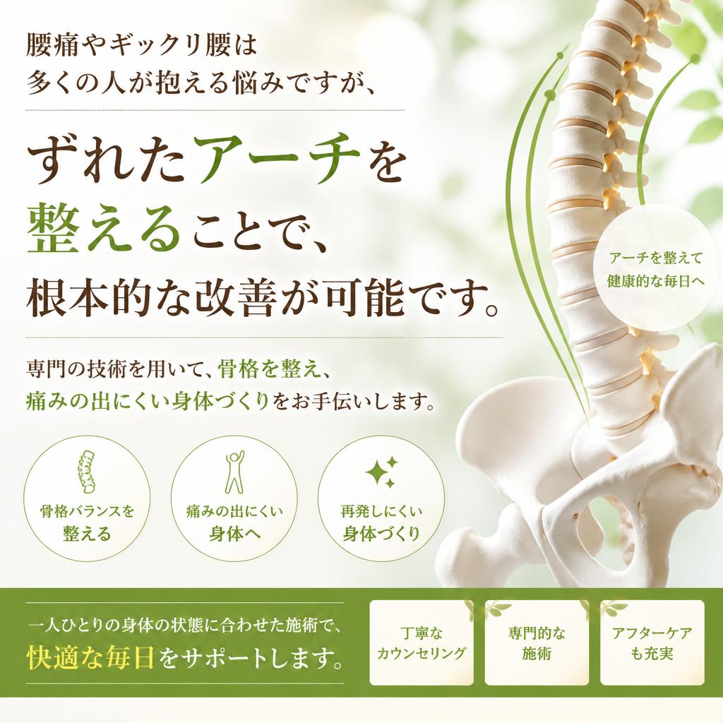 腰痛改善・ギックリ腰予防