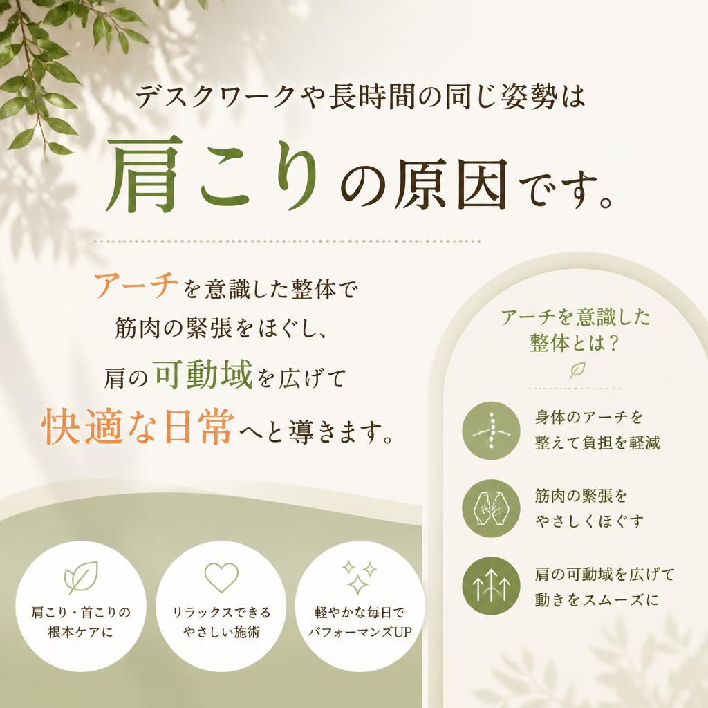 肩こりの緩和