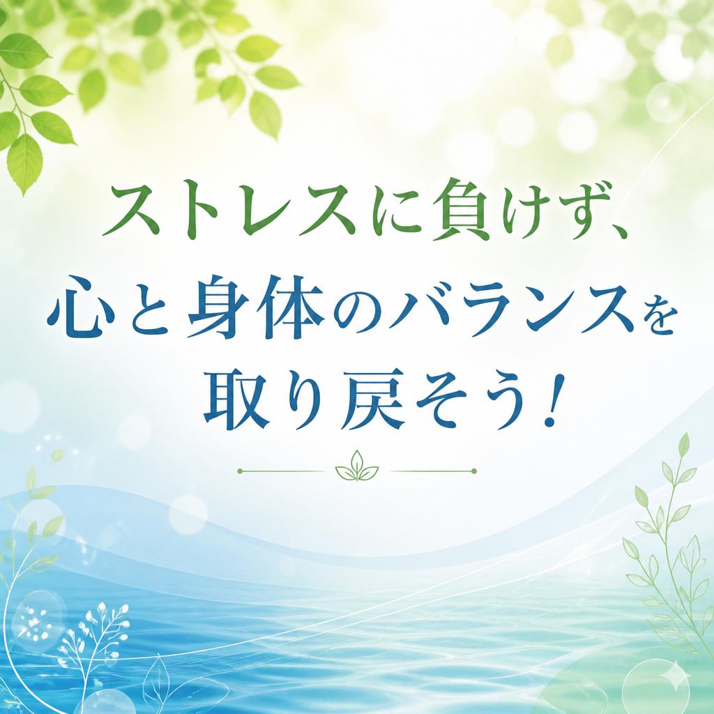 ストレスに負けず、心と身体のバランスを取り戻そう！