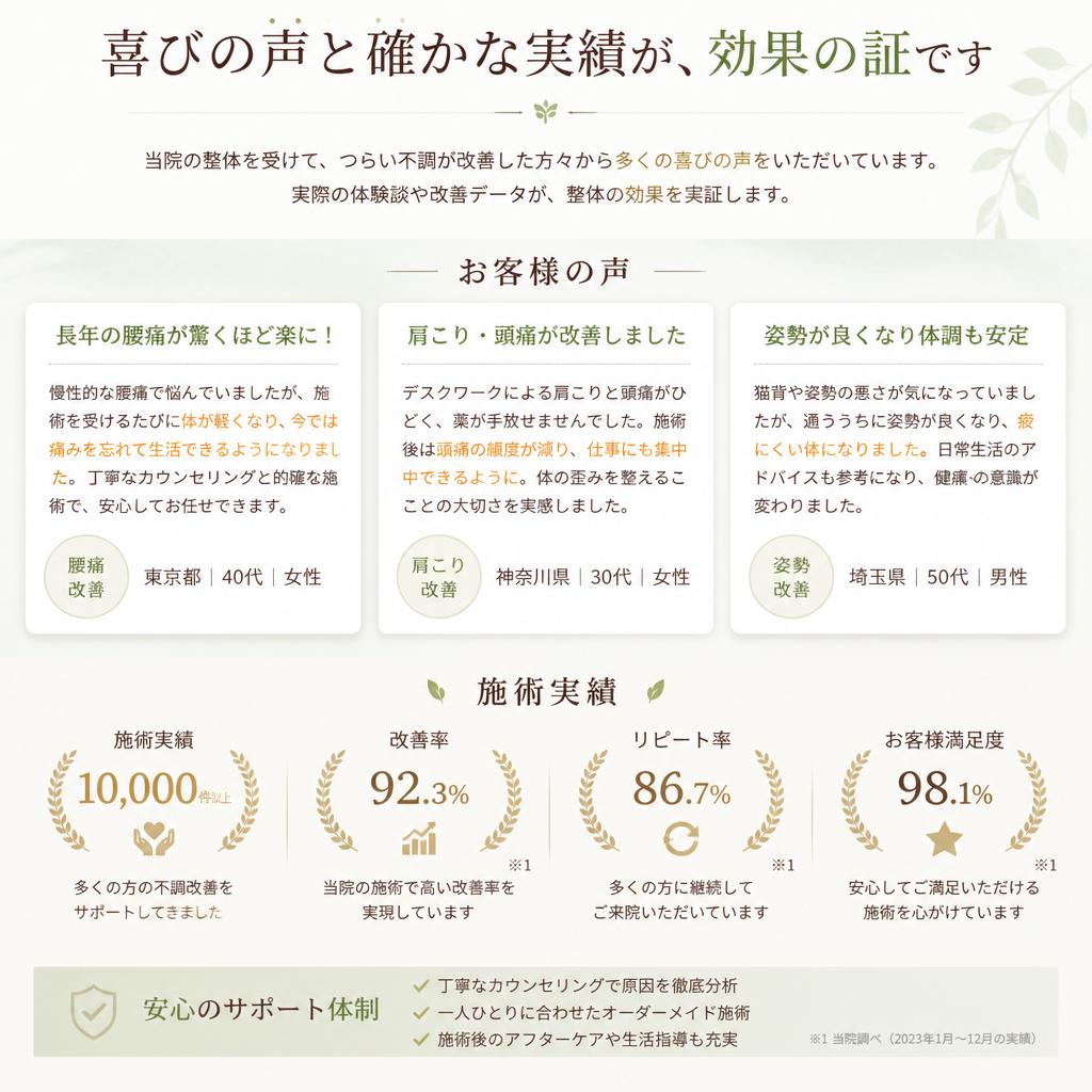お客様の声と実績
