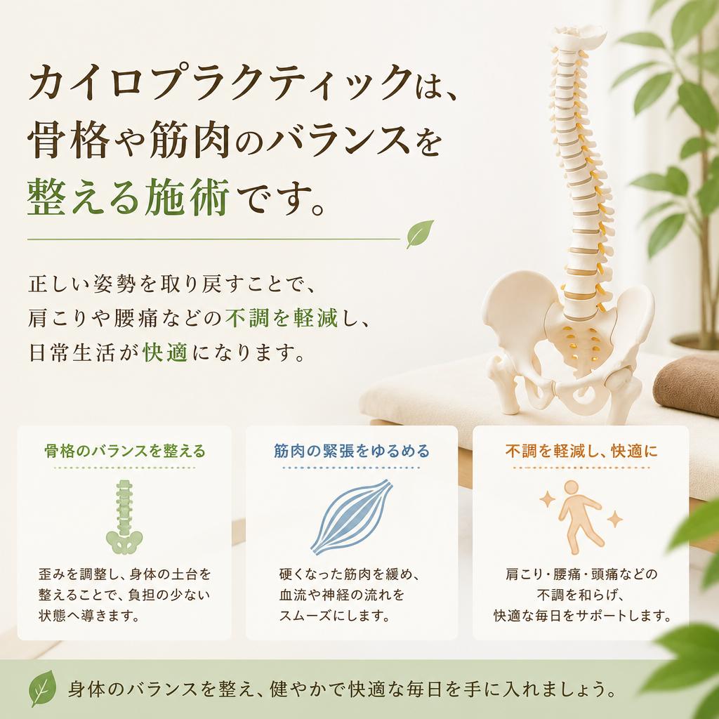 カイロプラクティックで体のバランスを整える