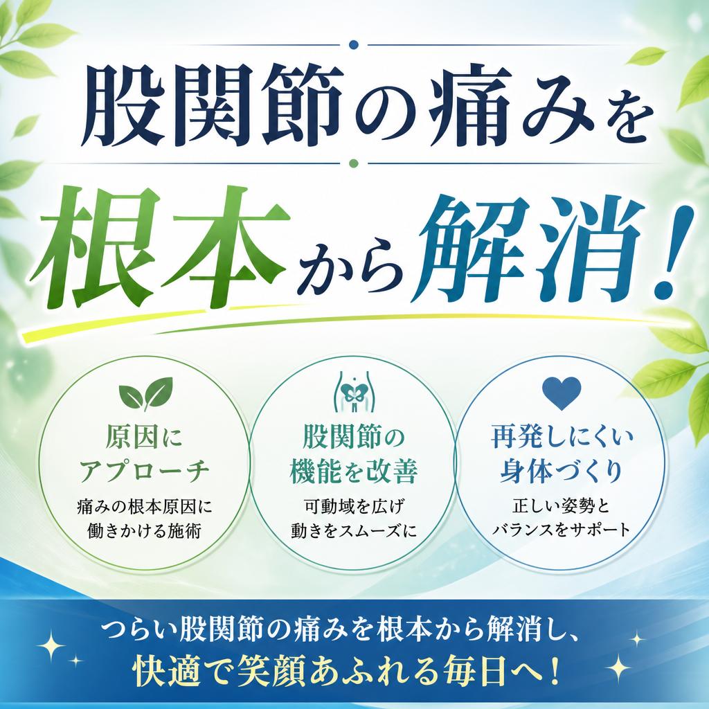 股関節の痛みを根本から解消！