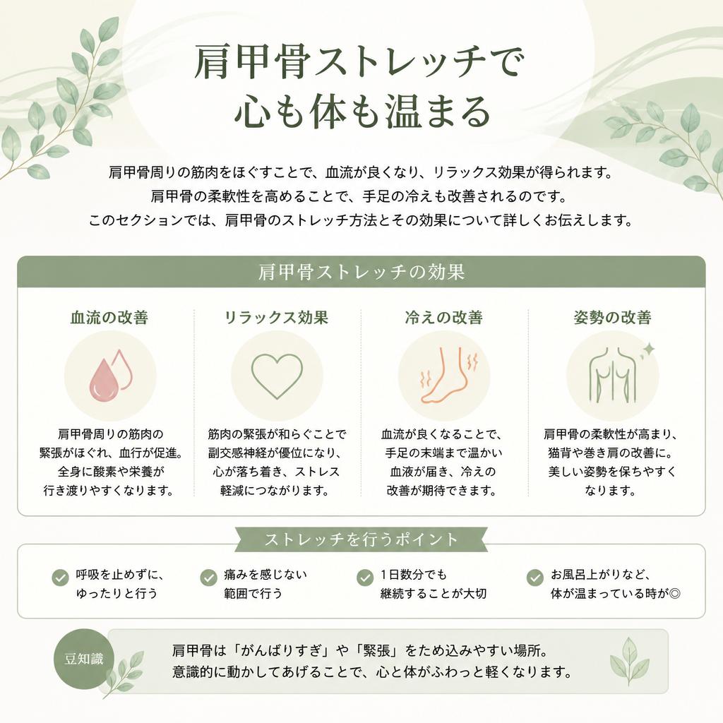 肩甲骨のストレッチでリフレッシュ