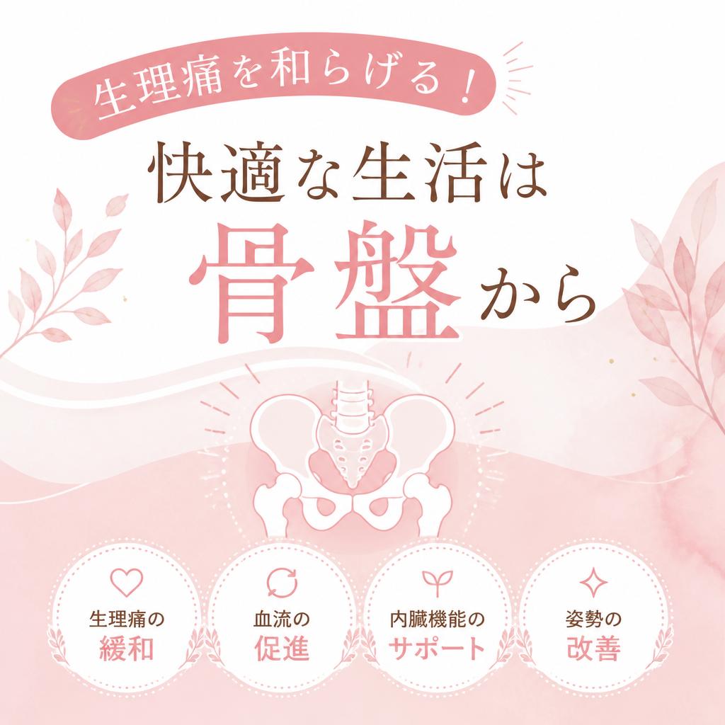 生理痛を和らげる！快適な生活は骨盤から