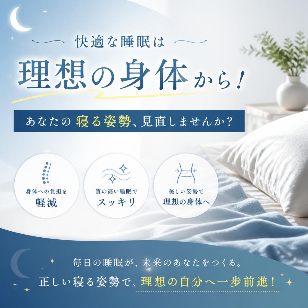 快適な睡眠は理想の身体から！あなたの寝る姿勢、見直しませんか？