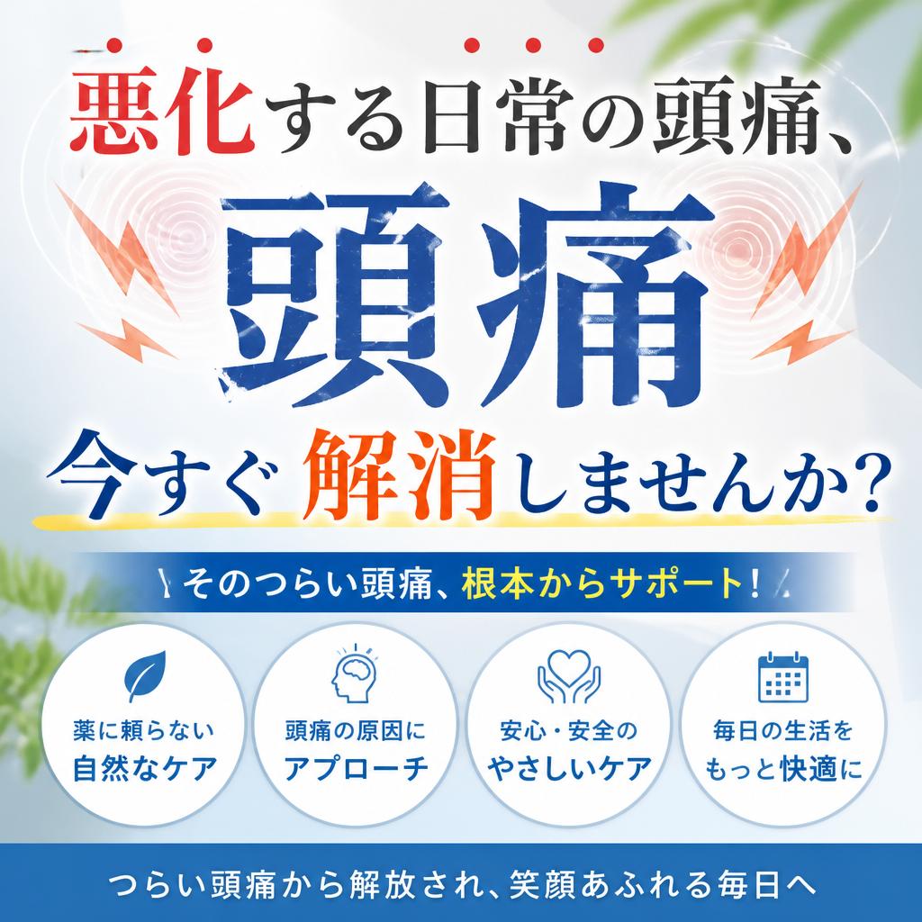 悪化する日常の頭痛、今すぐ解消しませんか？