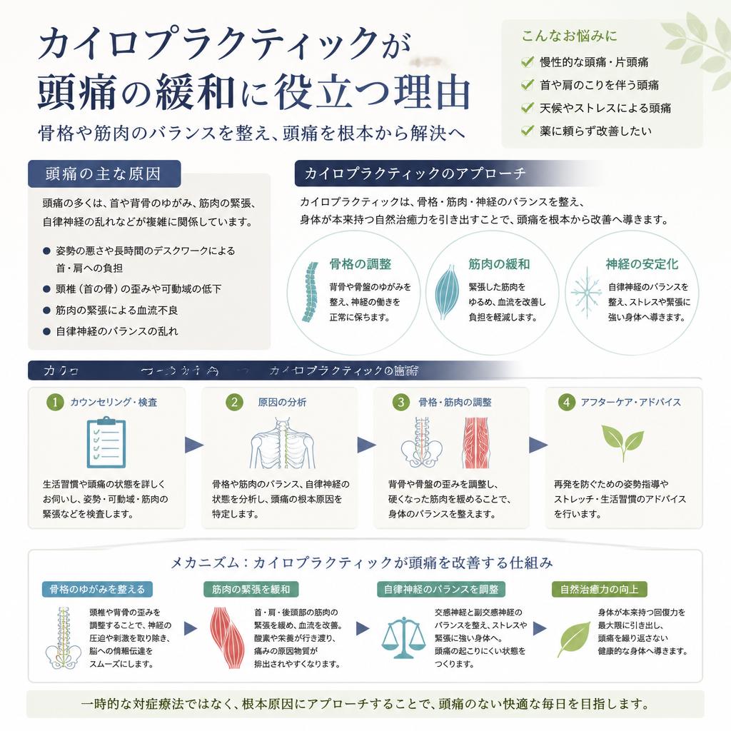 カイロプラクティックによる頭痛解消法