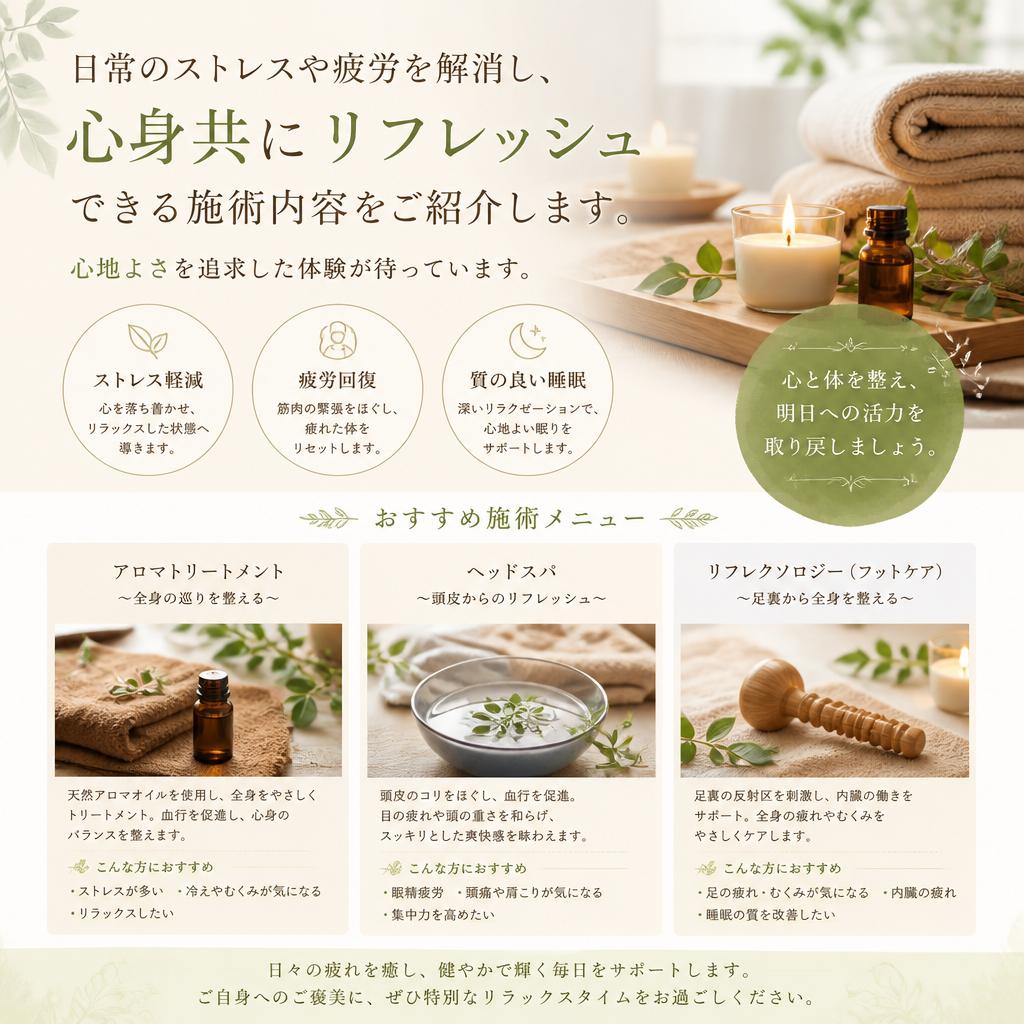 究極のリラクゼーション体験