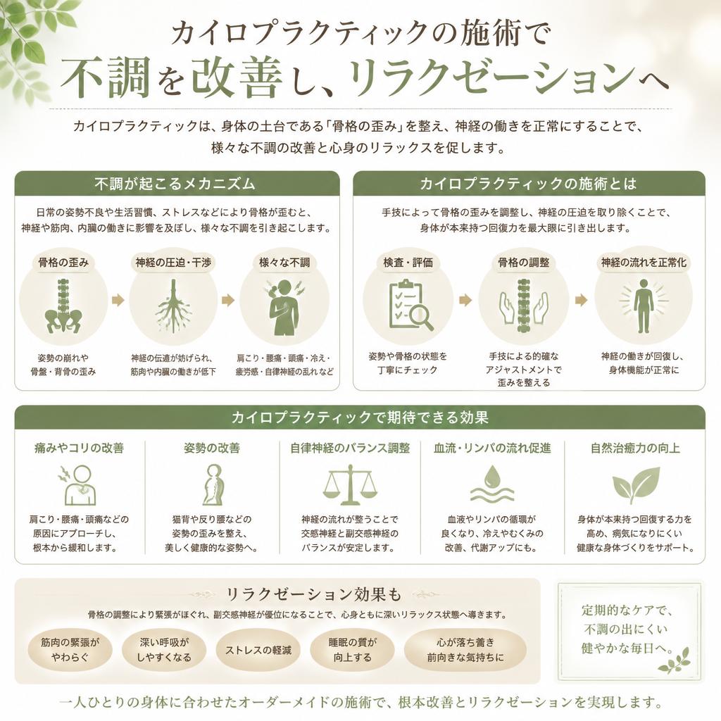 カイロプラクティックがもたらす効果