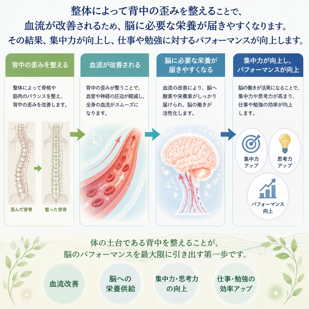 集中力を高める整体のメリット