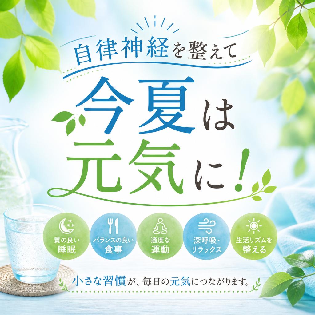 自律神経を整えて今夏は元気に！