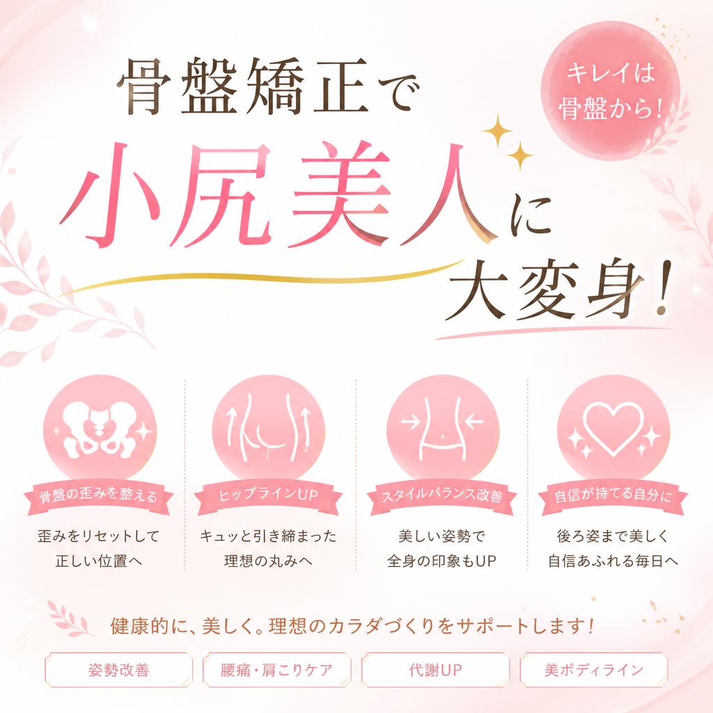 骨盤矯正で小尻美人に大変身！