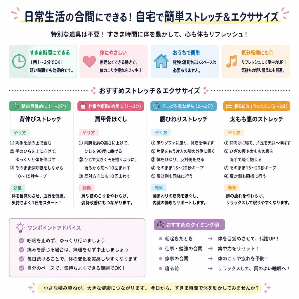 自宅でできる簡単エクササイズ