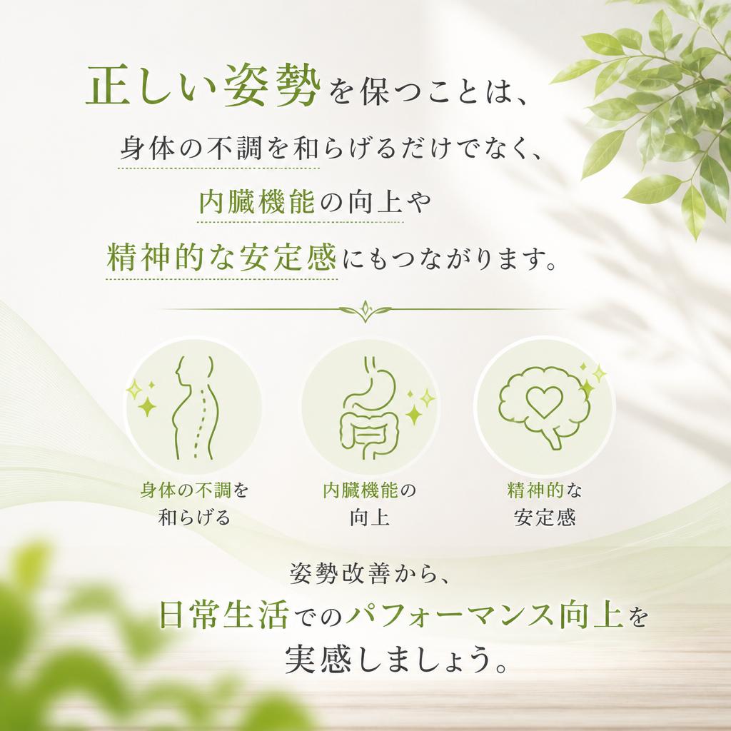 姿勢改善がもたらす素晴らしい効果