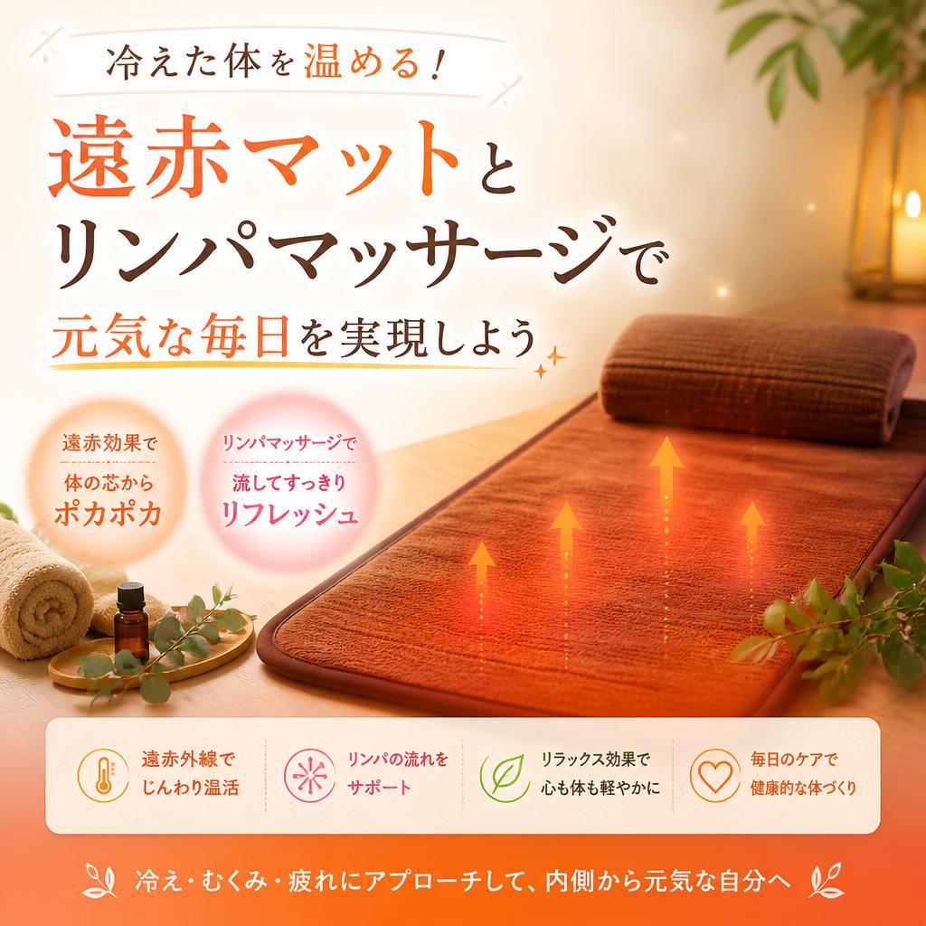 冷えた体を温める！遠赤マットとリンパマッサージで元気な毎日を実現しよう