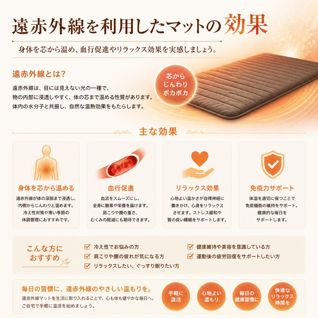 2. 遠赤マットの温熱効果