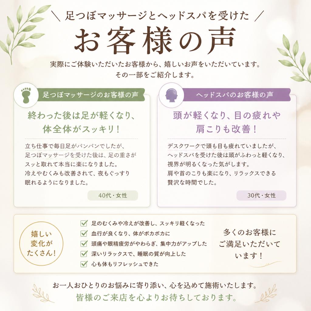 お客様の体験談