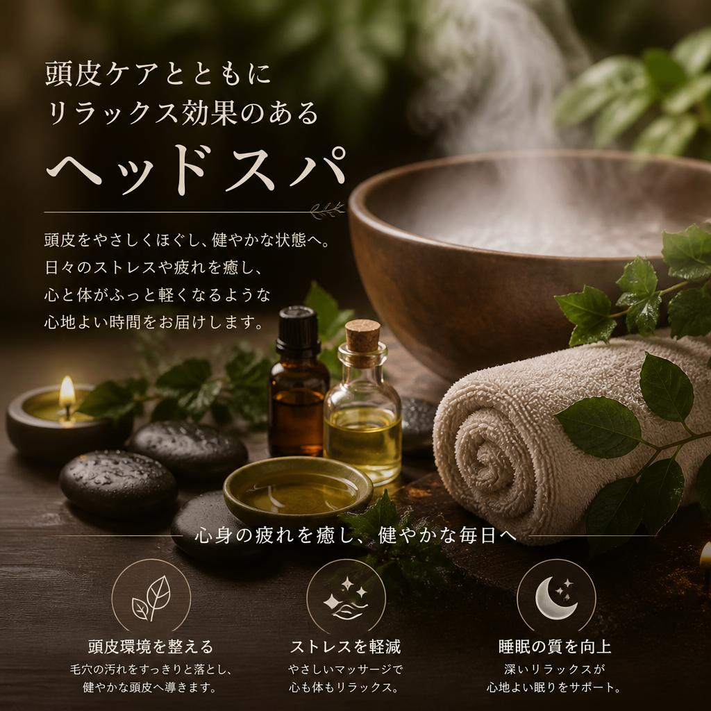 ヘッドスパで心のリラクゼーション