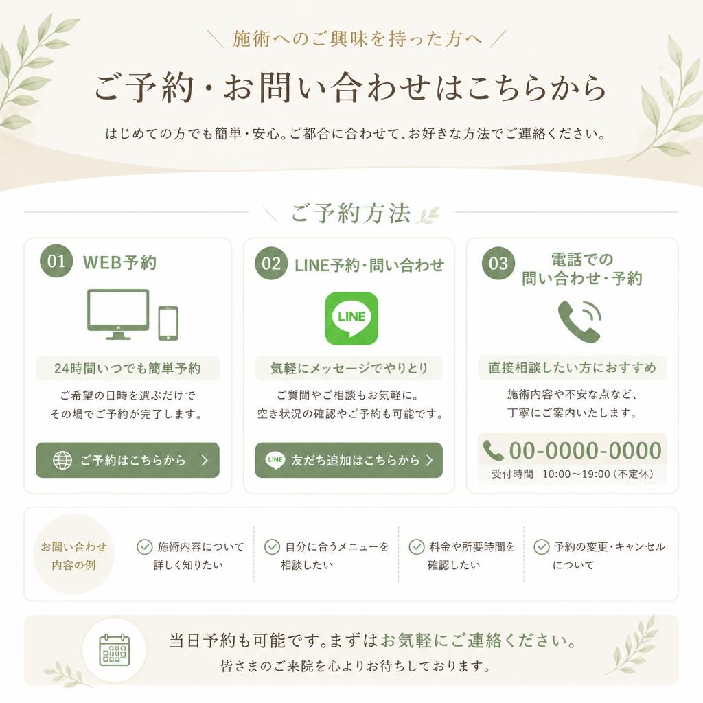 お問い合わせ・ご予約