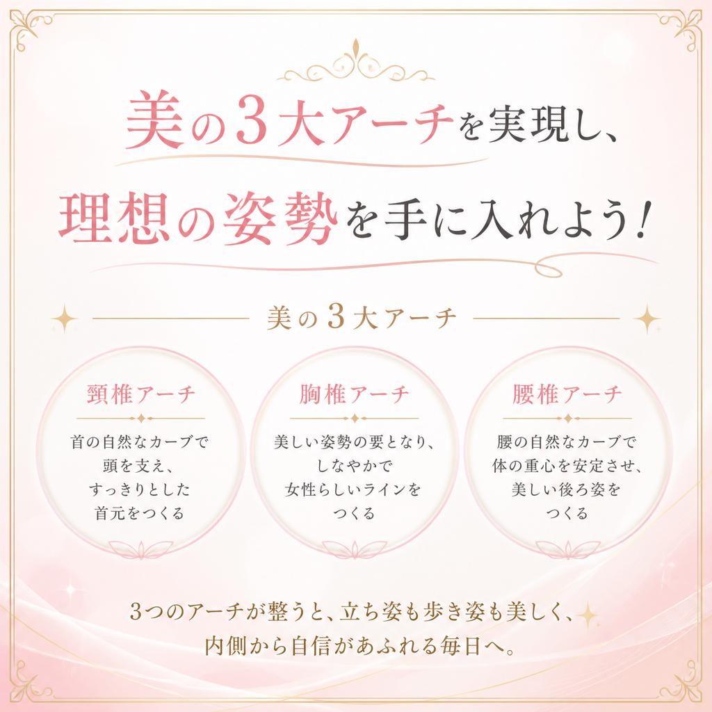 美の３大アーチを実現し、理想の姿勢を手に入れよう！