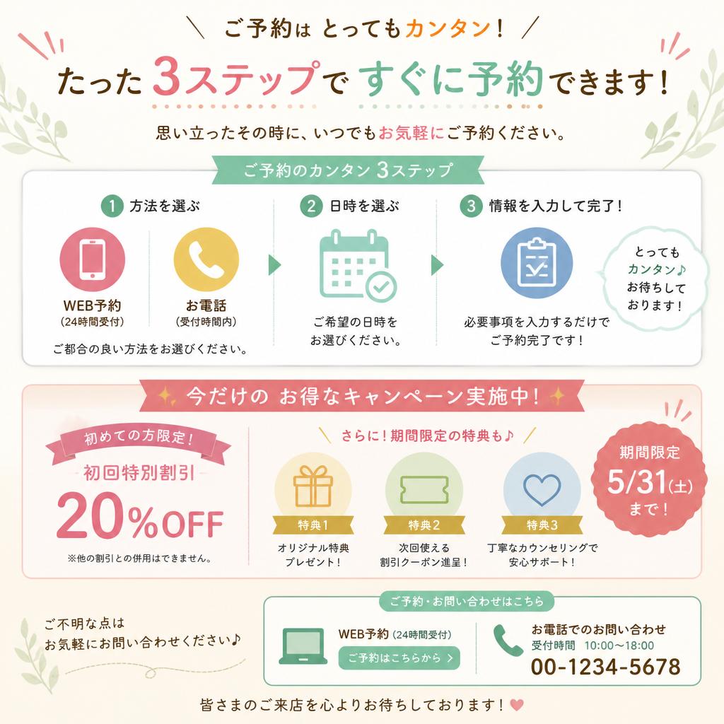 今すぐ予約を！