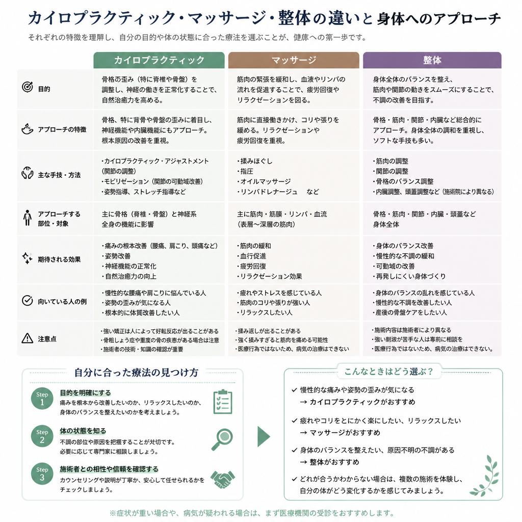 4. それぞれの相違点を理解しよう