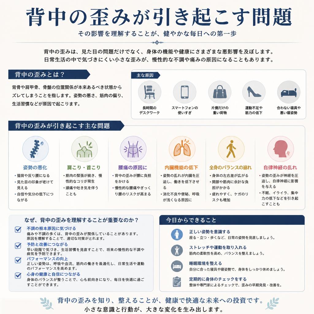 背中の歪みとは？