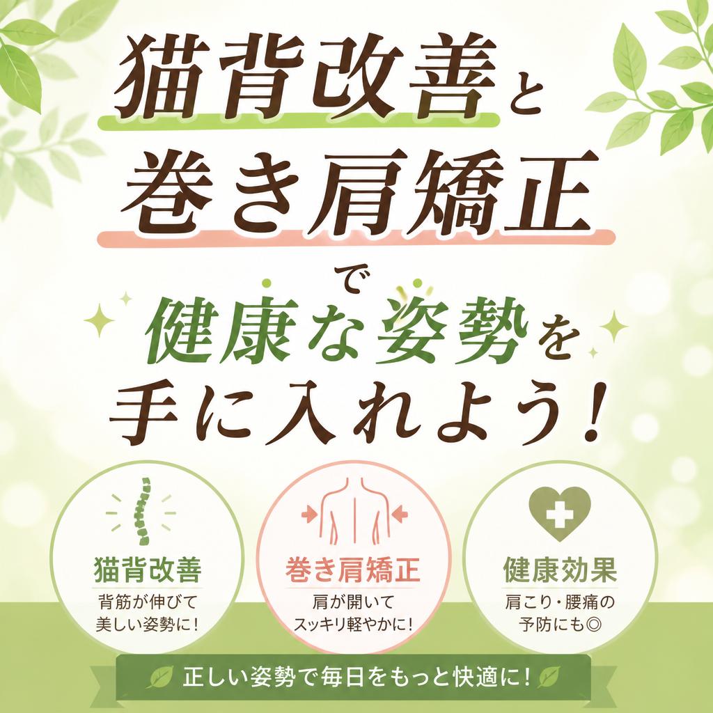 猫背改善と巻き肩矯正で健康な姿勢を手に入れよう！