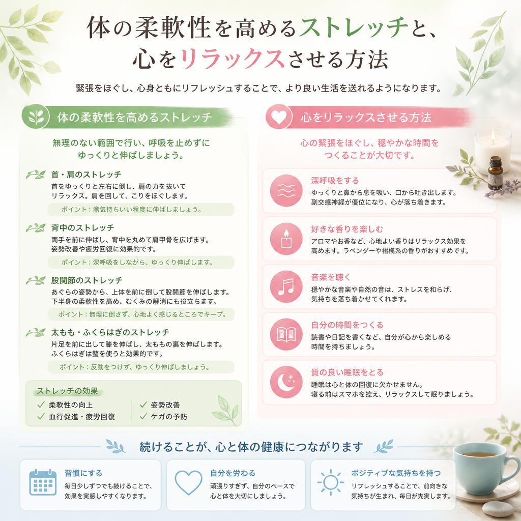 ストレッチとリラクゼーションの重要性