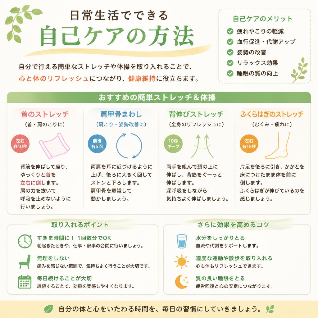 自己ケアで健康を維持