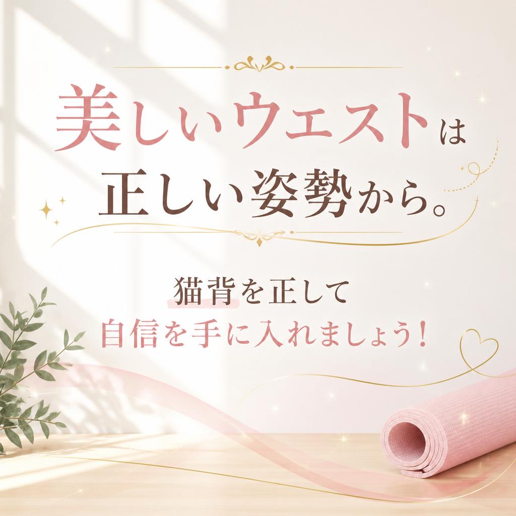 美しいウエストは正しい姿勢から。猫背を正して自信を手に入れましょう！